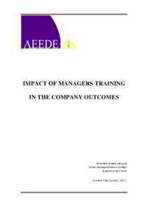 IMPACT OF MANAGERS TRAINING IN THE COMPANIES OUTCOMES