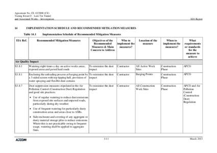 Agreement No. CE[removed]CE) Tseung Kwan O – Lam Tin Tunnel and Associated Works – Investigation 14