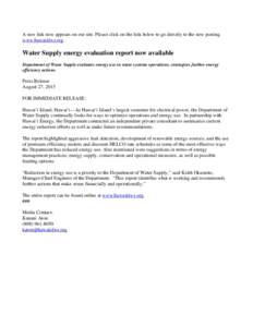 Microsoft Word~26Energy Report Press Release