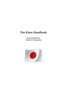 The Kiten Handbook Jason Katz-Brown Daniel E. Moctezuma The Kiten Handbook