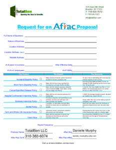 Request for Aflac Proposal.xls