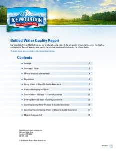 Soft drinks / Mineral water / Bottled water / Water pollution / Nestlé Waters North America / Ice Mountain / Water / Drinking water / Carbonated water / Food and drink / Soft matter / Matter