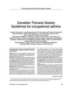 Asthma / Pulmonary function testing / Immunology / Respiratory diseases / Occupational asthma / Bronchial challenge test / Allergy / Reactive airway disease / Spirometry / Pulmonology / Medicine / Respiratory therapy