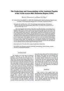 The Geoheritage and Geomorphology of the Sandstone Pagodas of the North-western Blue Mountains Region (NSW) HAYDN G. WASHINGTON1 AND ROBERT A.L. WRAY2