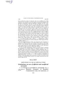 RULES OF THE HOUSE OF REPRESENTATIVES § 1096 Rule XXIV  being numbered as clause 14 when the rules were recodified in the 106th