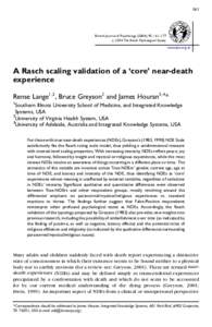 A Rasch scaling validation of a 'core' near-death experience