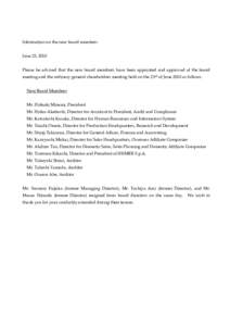 Microsoft Word - ◎Information on the new board members.doc