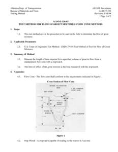 Alabama Dept. of Transportation Bureau of Materials and Tests Testing Manual ALDOT Procedures ALDOT-338