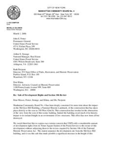 CITY OF NEW YORK MANHATTAN COMMUNITY BOARD No[removed]West 42nd Street, 26th floor New York, NY[removed]tel: [removed]fax: [removed]www.ManhattanCB4.org J. LEE COMPTON