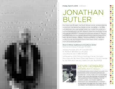 Friday, April 11, [removed]:30 p.m. Jonathan butler