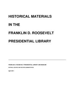 FDR COLLECTIONS IN OTHER REPOSITORIES