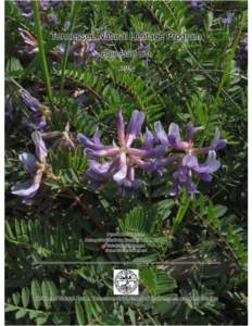 Tennessee Natural Heritage Program Rare Plant List 2014 Pyne’s Ground Plum Astragalus bibullatus Barneby & E.L. Bridges