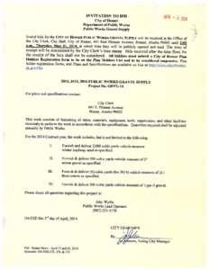 2014, 2015, 2016 PUBLIC WORKS GRAVEL SUPPLY Project No. GRVL-14 GENERAL INSTRUCTIONS TO BIDDERS A.  Preparation of Bids