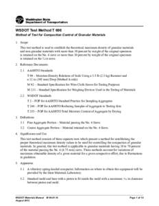 T[removed]Method of Test for Compaction Control of Granular Materials - Materials Manual M 46-01