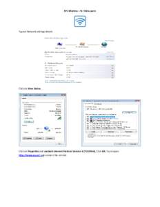 EPL Wireless – for Vista users     Typical Network settings details.    