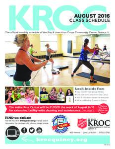 KROC  AUGUST 2016 CLASS SCHEDULE