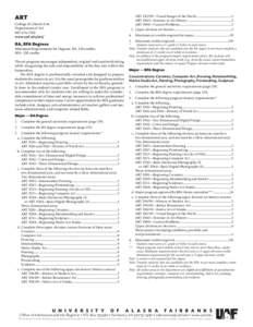ART  ART F425W—Visual Images of the North............................................3 ART F463—Seminar in Art History......................................................3 ART F490—Current Problems...............