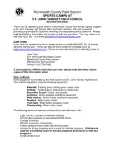 Microsoft Word - St. John Vianney Sports Camps.doc