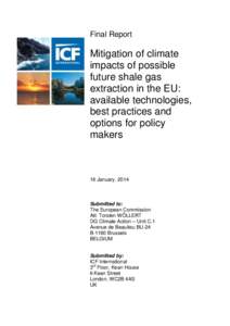 Final Report  Mitigation of climate impacts of possible future shale gas extraction in the EU: