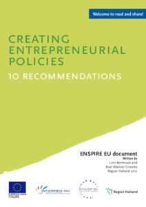 Welcome to read and share!  creating entrepreneurial policies 10 recommendations