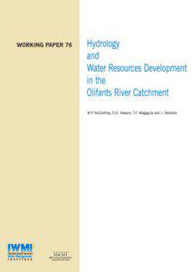 Working Paper 76  Hydrology and Water Resources Development in the