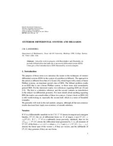 Seventh International Conference on Geometry, Integrability and Quantization June 2–10, 2005, Varna, Bulgaria IvaÃ´rlo M. Mladenov and Manuel de León, Editors SOFTEX, Sofia 2005, pp 1–20