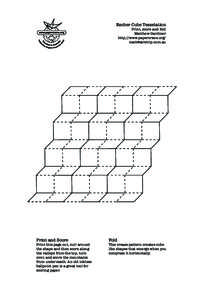 Escher Cube Tesselation  Print, score and fold Matthew Gardiner http://www.papercrane.org/ 