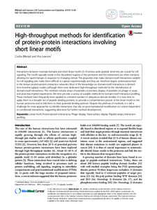 High-throughput methods for identification of protein-protein interactions involving short linear motifs