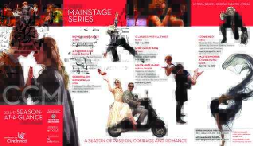 ACTING • DANCE • MUSICAL THEATRE • OPERA  2016–17 MAINSTAGE SERIES