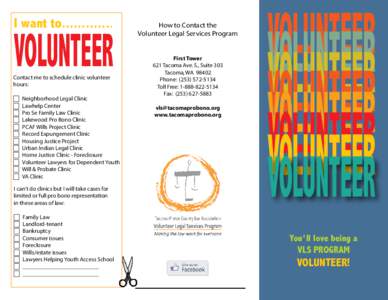 I want to[removed]VOLUNTEER Contact me to schedule clinic volunteer hours: