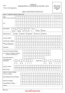 FORM 14A IMMIGRATION ACT [CHAPTER 133, SECTION – 55(1)]