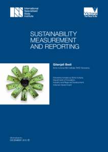 SUSTAINABILITY MEASUREMENT AND REPORTING Gitanjali Bedi  Skills Victoria/ISS Institute TAFE Fellowship