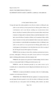 ENROLLED Regular Session, 2013 HOUSE CONCURRENT RESOLUTION NO. 21 BY REPRESENTATIVES TALBOT, CARMODY, GAROFALO, AND LORUSSO  A CONCURRENT RESOLUTION