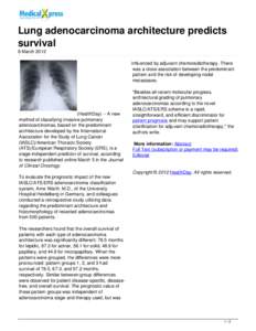 Lung adenocarcinoma architecture predicts survival