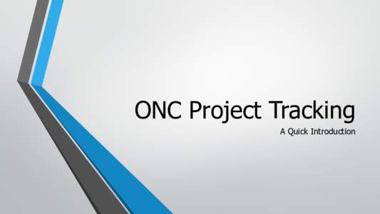 ONC Project Tracking A Quick Introduction The Homepage  Audacious Inquiry