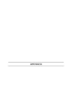 APPENDICES    APPENDIX A AGENCY CORRESPONDENCE