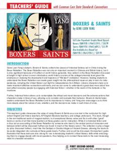 TEACHERS’ GUIDE  with Common Core State Standards Connections Boxers & Saints by Gene Luen Yang