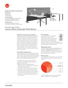 Environmental Product Summary: Canvas Office Landscape Dock-Based