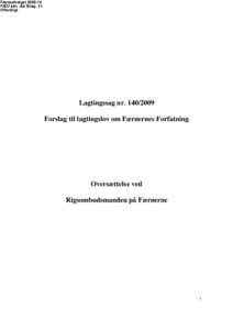Færøudvalget[removed]FÆU alm. del Bilag 21 Offentligt