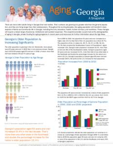 Aging / Demography / Atlanta metropolitan area / Gerontology / Life extension / Georgia State University / Atlanta / Geography of Georgia / Georgia / Geography of the United States