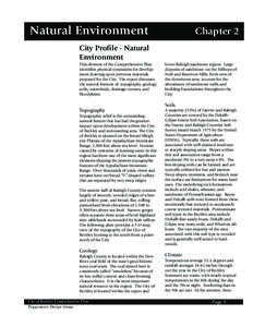 Natural Environment  Chapter 2 City Profile - Natural Environment