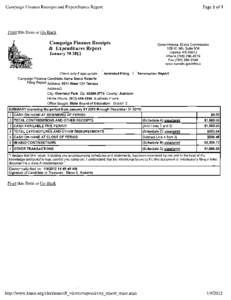 Campaign Finance Receipts and Expenditures Report  Page 1 of 1 Print this fonn or Go Back