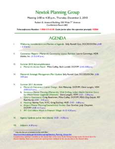 March 29, 2007 Meeting Agenda