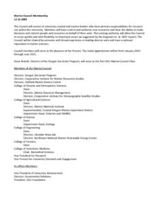 Association of Public and Land-Grant Universities / Corvallis /  Oregon / Hatfield Marine Science Center / Provost / Oregon State University Extended Campus / Rosenstiel School of Marine and Atmospheric Science / Benton County /  Oregon / Oregon / Oregon State University