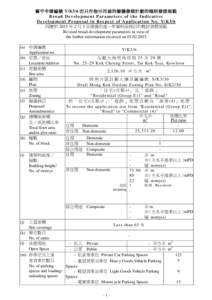 關乎申請編號 Y/K3/6 而只作指示用途的擬議發展計劃的概括發展規範 Broad Development Parameters of the Indicative D e v e l o p m e n t P r o p o s a l i n R e s p e c t o f A p p l i c a t i o n N