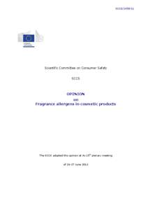 SCCS[removed]Scientific Committee on Consumer Safety