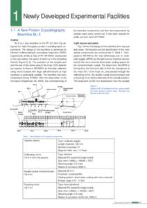 1 Newly Developed Experimental Facilities 1-1 A New Protein Crystallography Beamline BL-5 the beamline components and then test experiments by outside users were carried out. It has been opened for