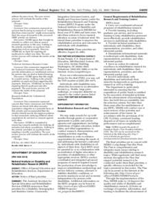 Federal Register / Vol. 68, No[removed]Friday, July 25, [removed]Notices address the same issue. The peer review process will evaluate the merits of the proposal. Changes: None. Violence: