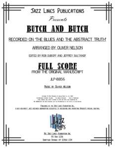 Butch and Butch - JLP[removed]Score.mus
