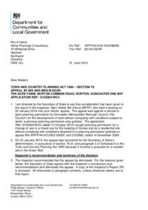 United Kingdom / Material consideration / Green belt / Planning permission / Development plan / Unitary development plan / Planning Inspectorate / Town and Country Planning Act / Center Parcs Warren Wood / Government of the United Kingdom / Town and country planning in the United Kingdom / Politics of the United Kingdom